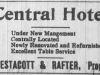 Central Hotel Advertisement