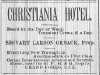 Christiana Hotel Advertisement