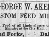 George Aker Advertisement