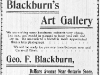 George F. Blackburn Advertisement