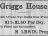 Griggs House Advertisement