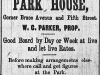 Park House Advertisement