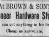 William H. Brown Advertisement