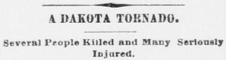 Fort Worth Newspaper Headline, June 18, 1887