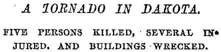 New York Times Newspaper Headline, June 18, 1887