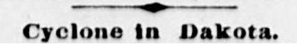 Omaha Newspaper Headline, June 18, 1887