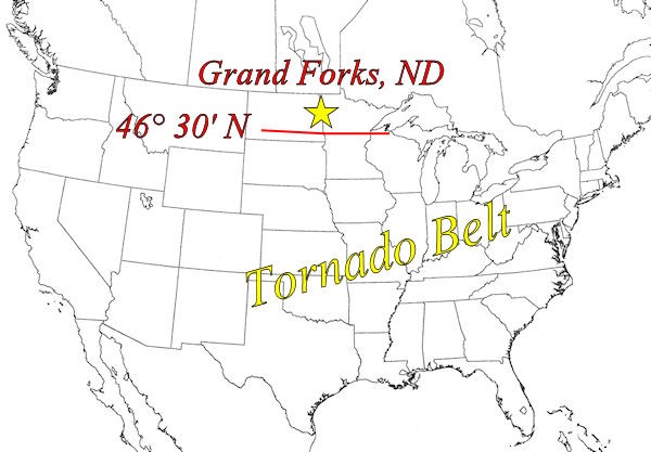 Pre-1887 U.S. Tornado Belt